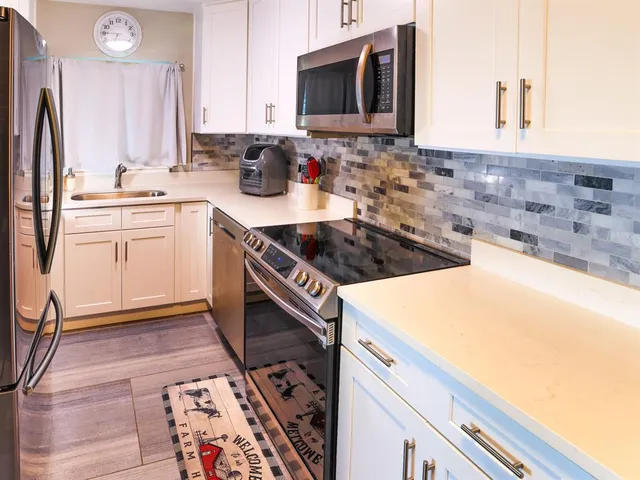 a kitchen with stove