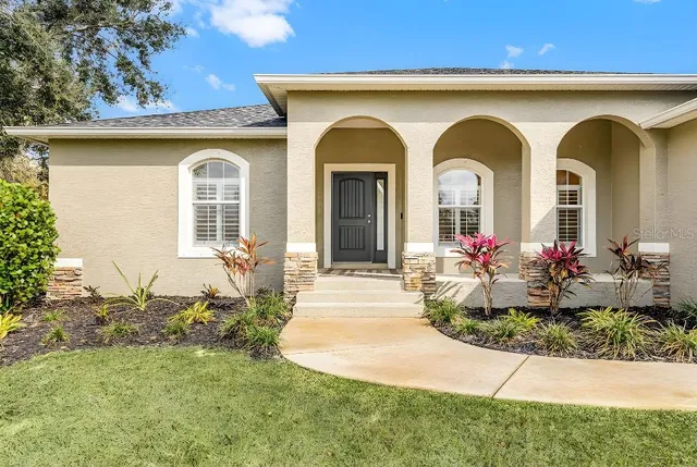 a front view of a house