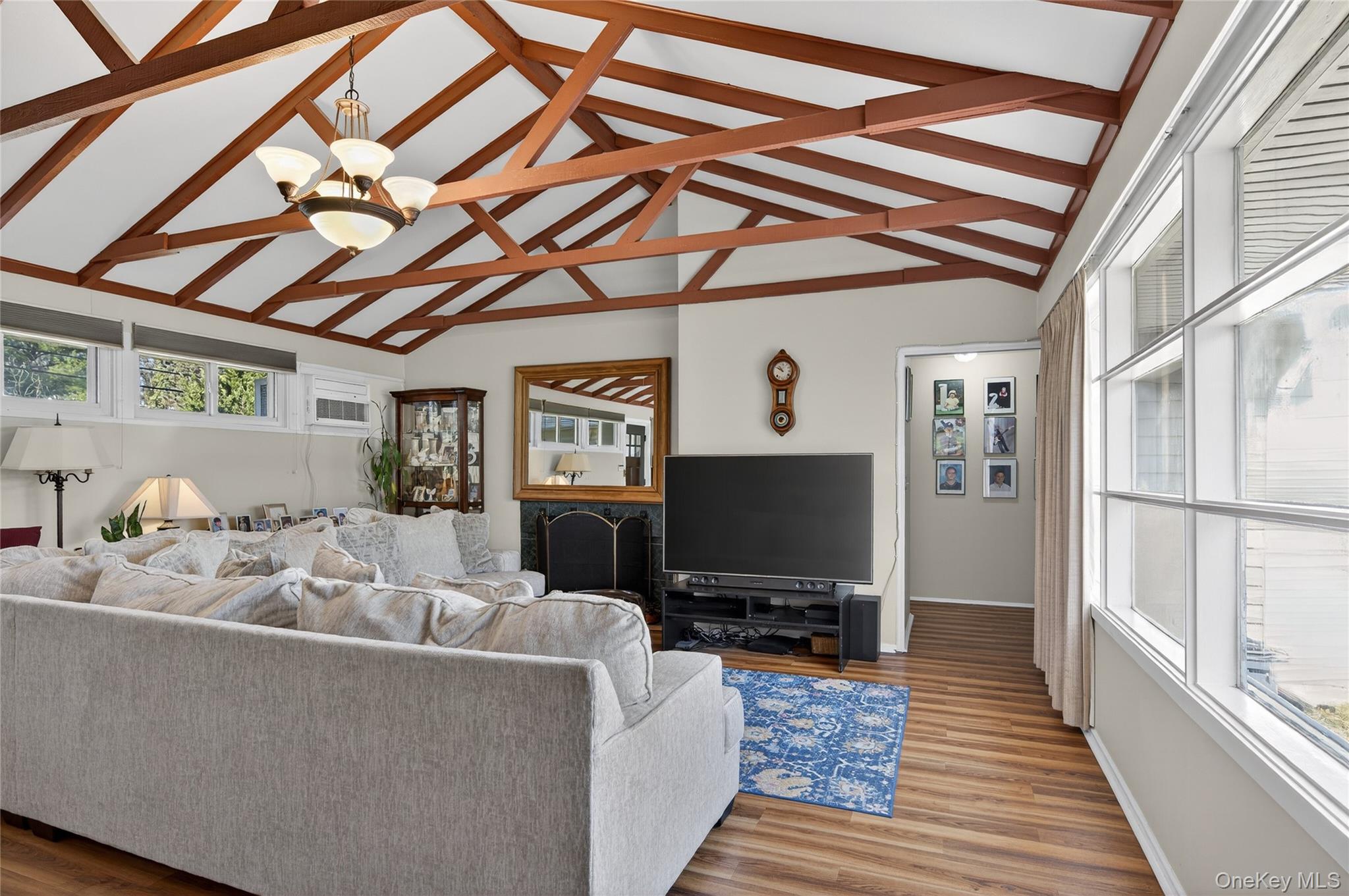 6 Wellington Road Greenvale, NY 11548 - Photo 5 of 21 Living Room w/Cozy Woodburning Fireplace