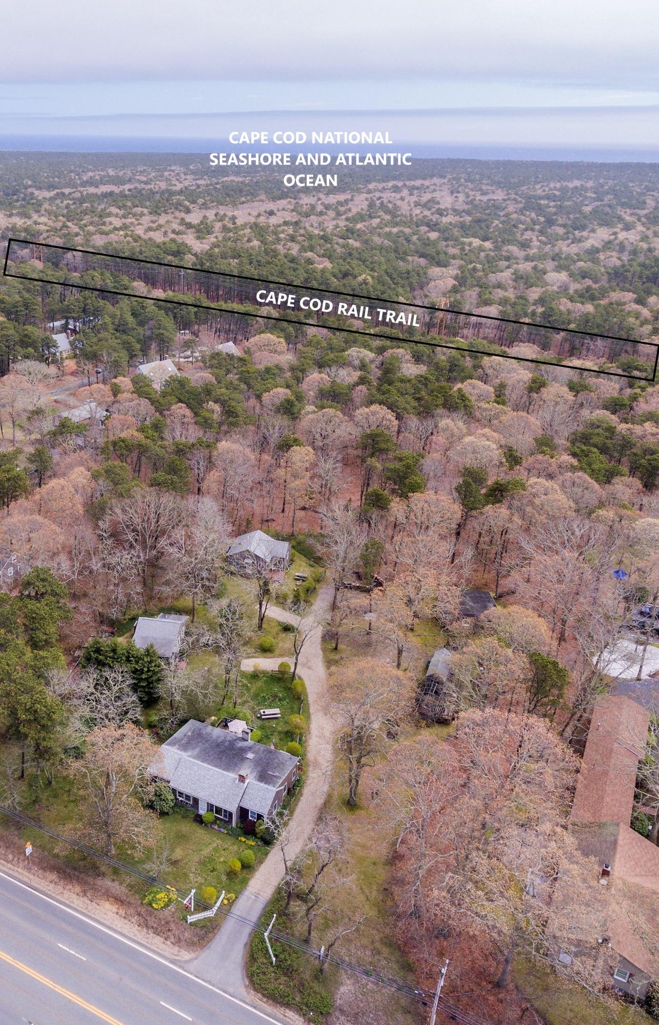 5490 State Highway Eastham, MA 02642 - Photo 4 of 28 an aerial view of residential houses with outdoor space