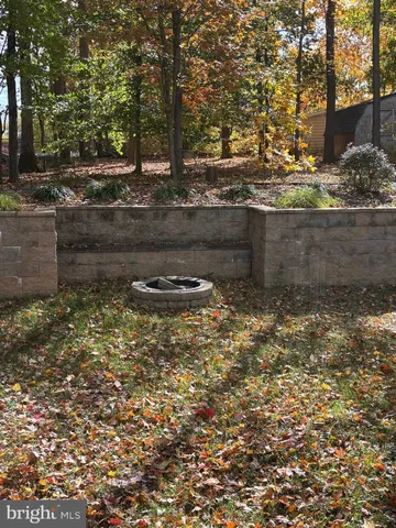 a view of a yard with an trees