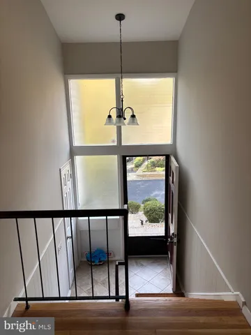 a view of an entryway with a window