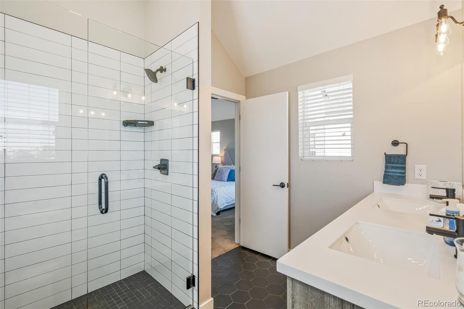 4306 Sherman Street Denver, CO 80216 - Photo 18 of 32 a bathroom with a sink a toilet and shower