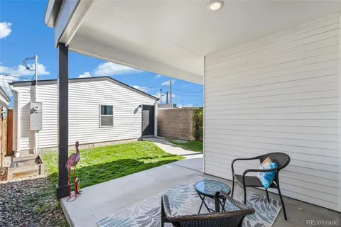 a house view with a seating space