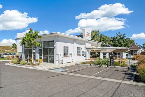 a view of a building with a street view