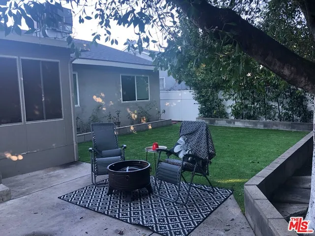 a view of garden with patio