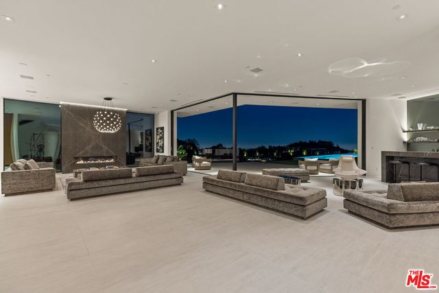 a living room with furniture and a couch