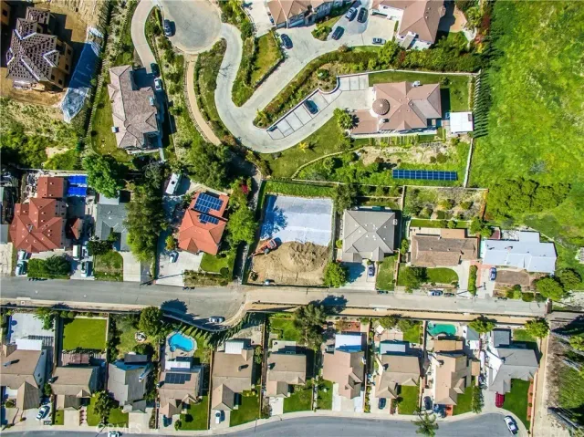 an aerial view of multiple house