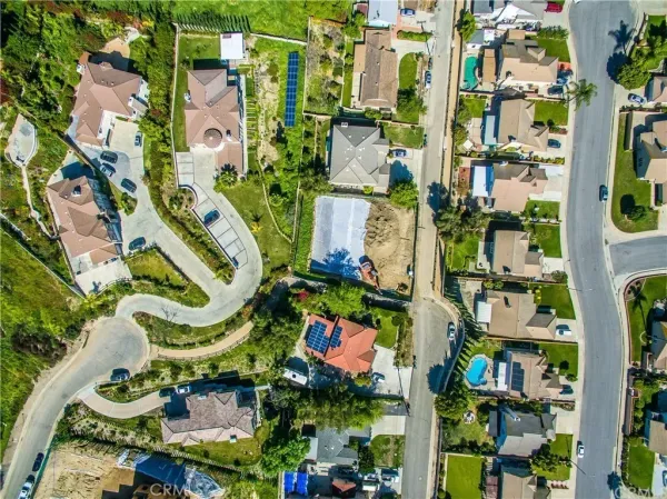 an aerial view of a city