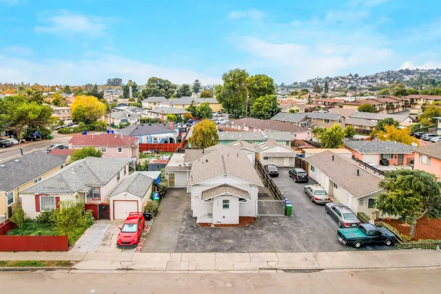 an aerial view of a city