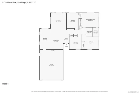 $1,190,000 | 5179 Diane Avenue, San Diego, CA 92117