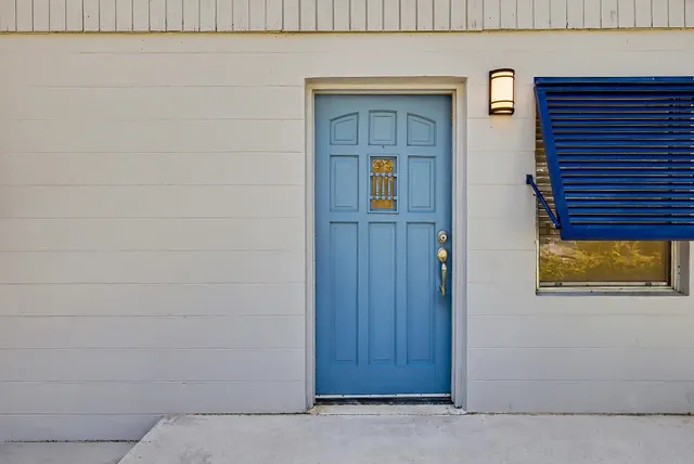 a view of front door