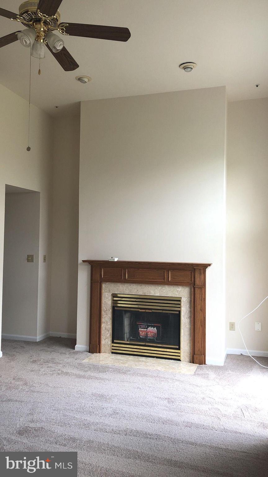 9208 Oregold Court Laurel, MD 20708 - Photo 3 of 10 living room with cathedral ceilings and fireplace