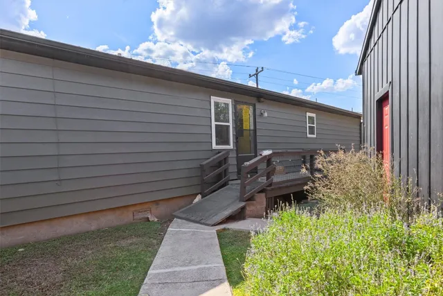 a backyard of a house