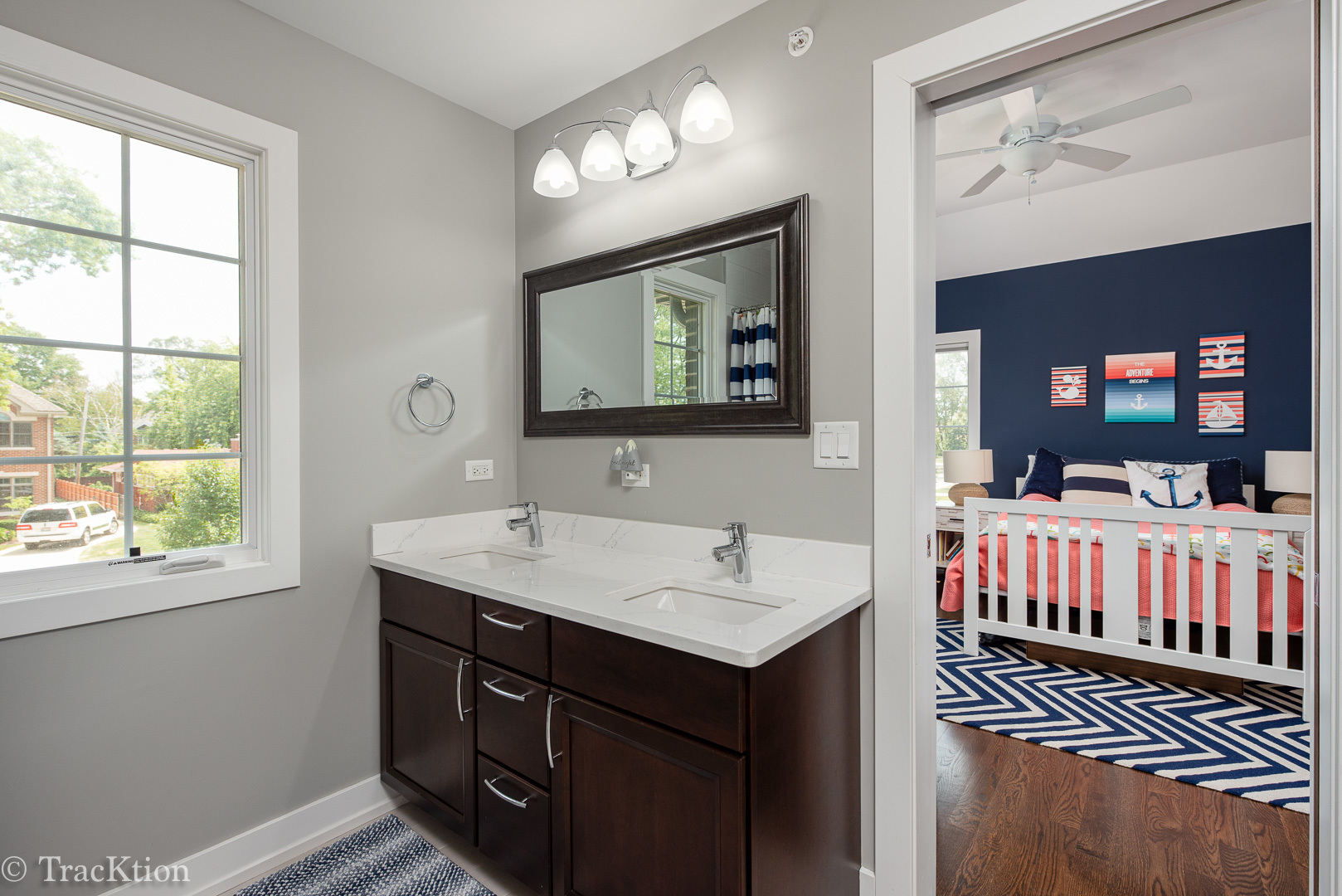 532 North Rose Avenue Park Ridge, IL 60068 - Photo 30 of 48 a bathroom with a sink a mirror and a window