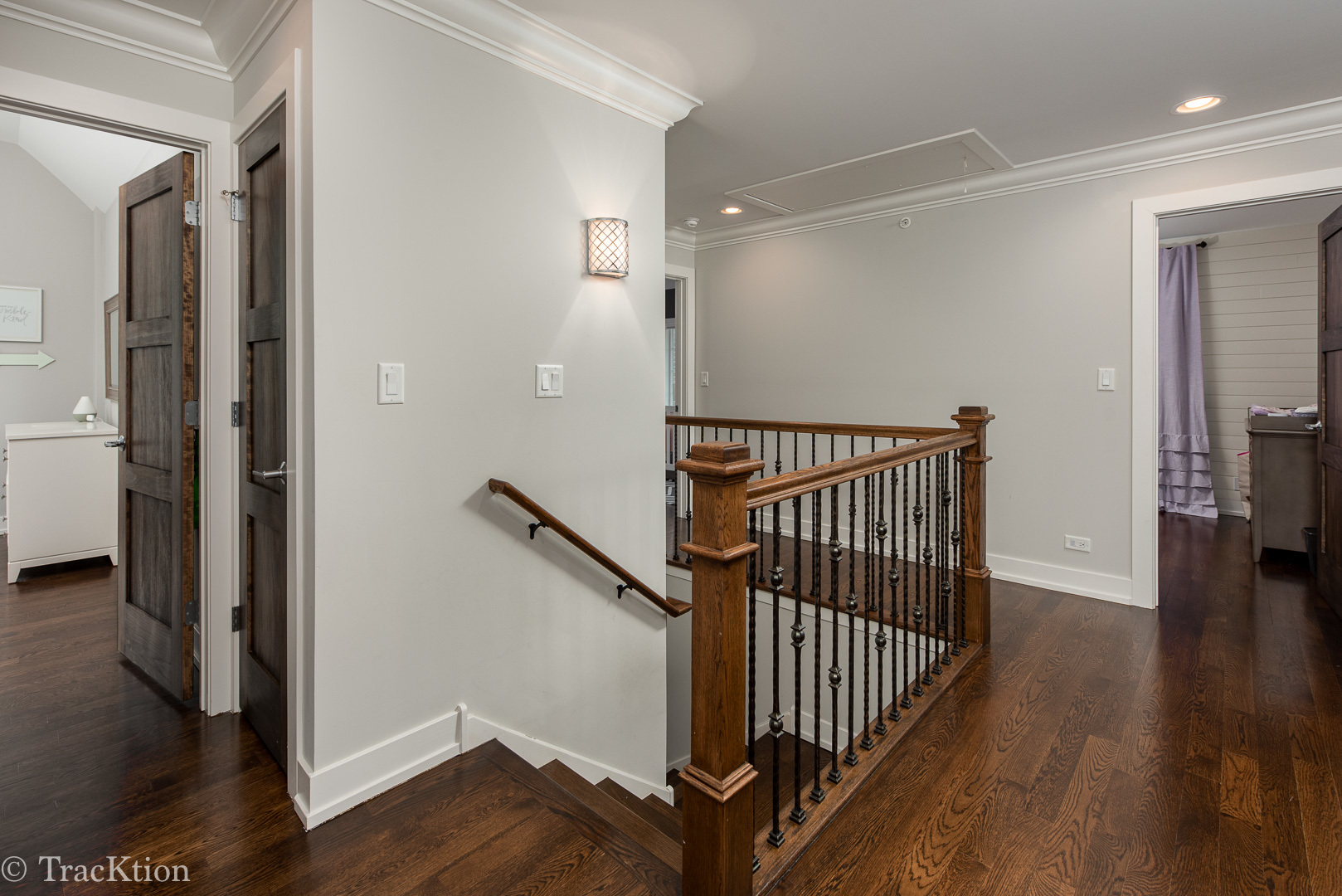 532 North Rose Avenue Park Ridge, IL 60068 - Photo 32 of 48 a view of a hallway with wooden floor and stairs