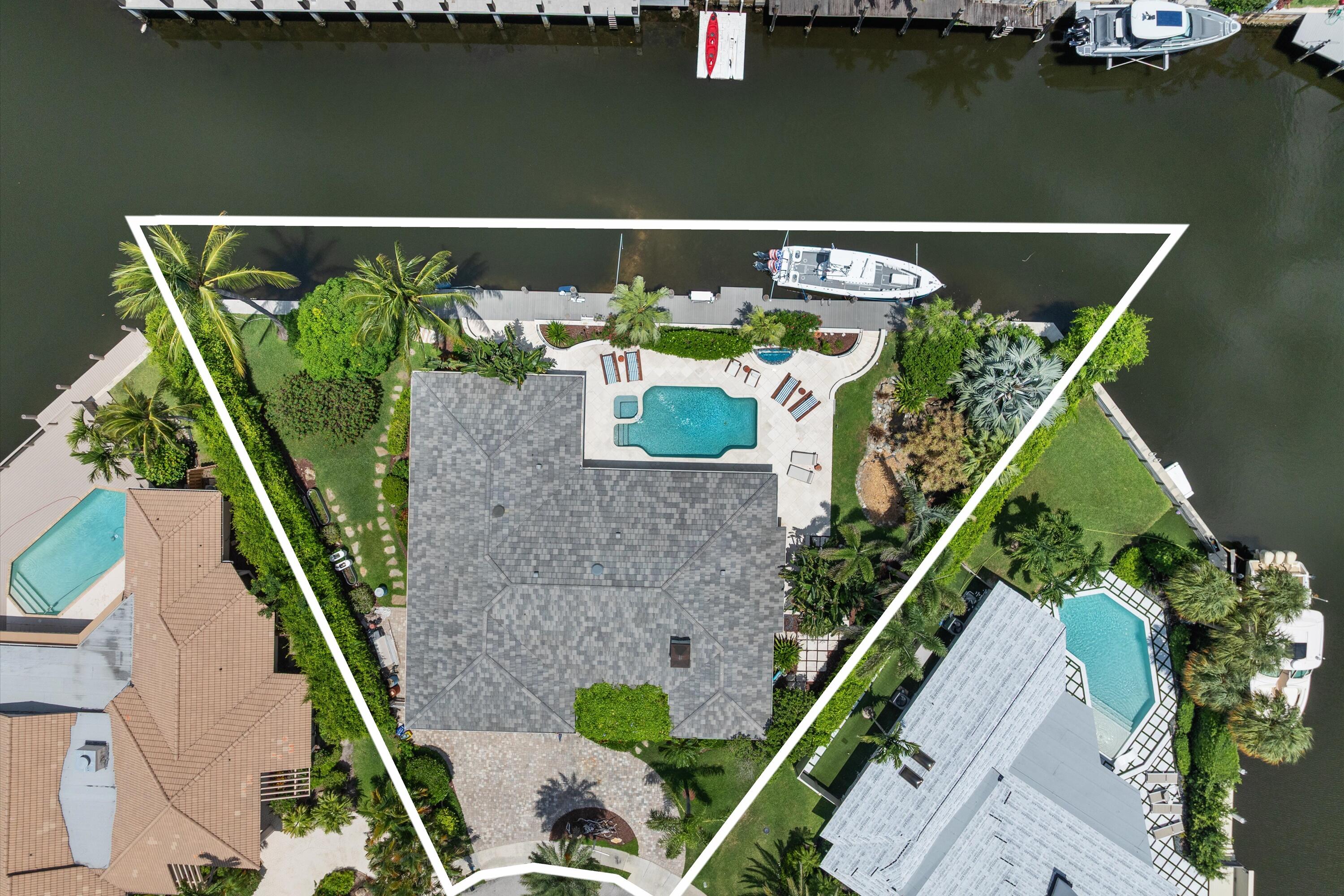 830 Northeast Boca Bay Colony Drive Boca Raton, FL 33487 - Photo 4 of 52 Aerial Lot View