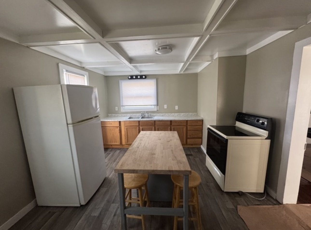 302 Coeburg Street Rio, IL 61472 - Photo 9 of 22 a kitchen with a refrigerator a counter space and a sink
