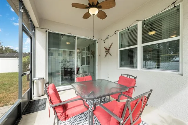 a outdoor space with a large window