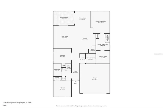 $324,900 | 13730 Hunting Creek Place, Spring Hill, FL 34609