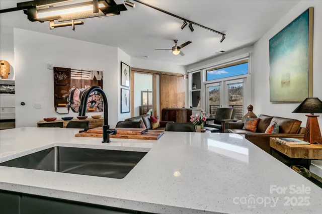 a view of balcony with furniture