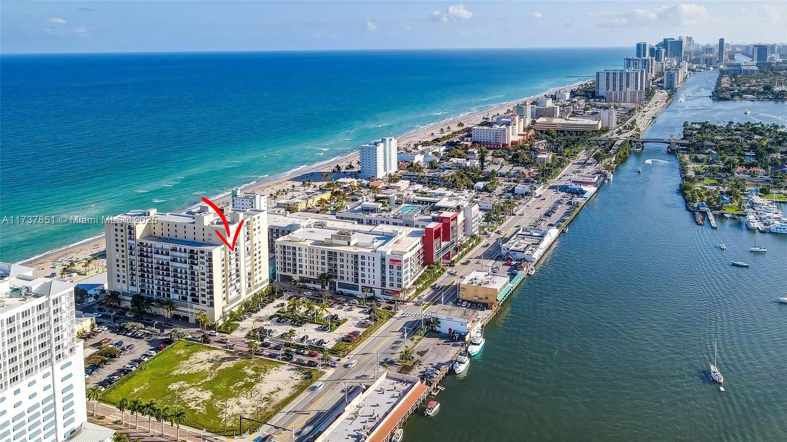 322 Buchanan Street, Unit 907 Hollywood, FL 33019 - Photo 2 of 45 a city view with tall buildings