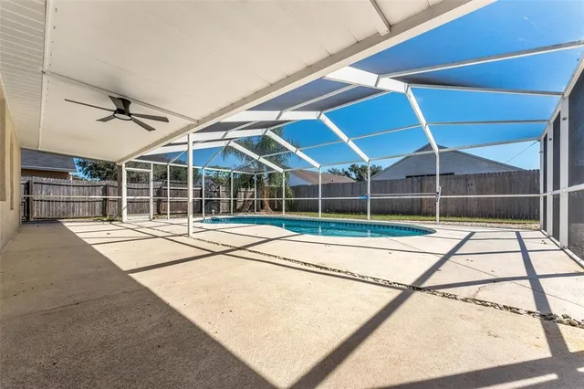 a view of a backyard of a house