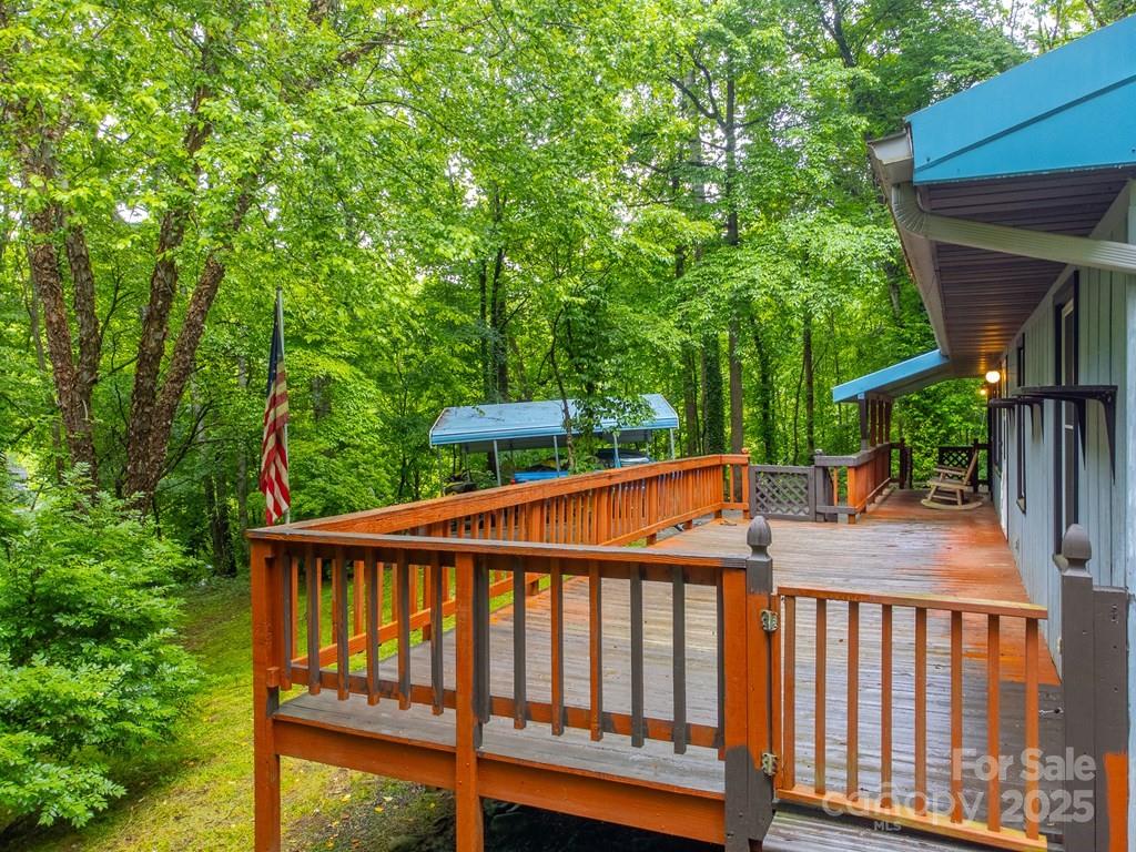 302 Mitchell Road Sylva, NC 28779 - Photo 42 of 48 a view of deck and a yard