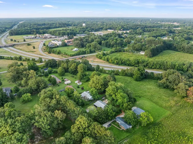 an aerial view of multiple house