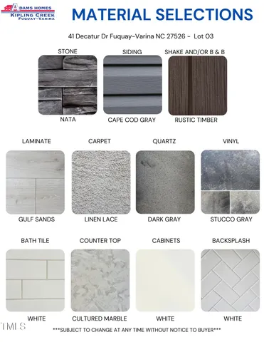 $445,500 | 41 Decatur Drive, Fuquay-Varina, NC 27526