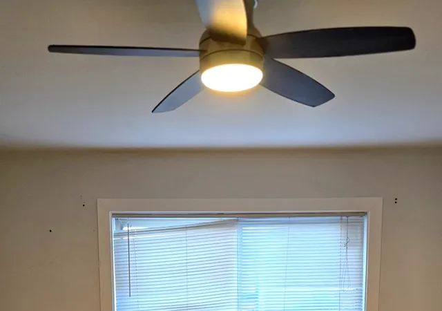 a view of a closet and window