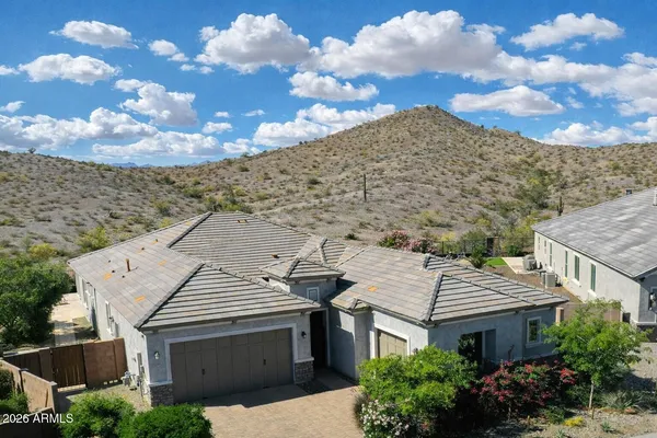 a aerial view of a house