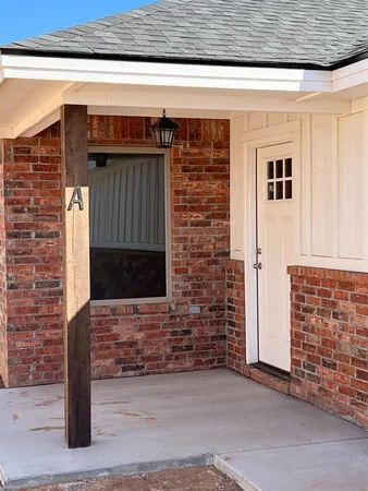 a view of front door of house