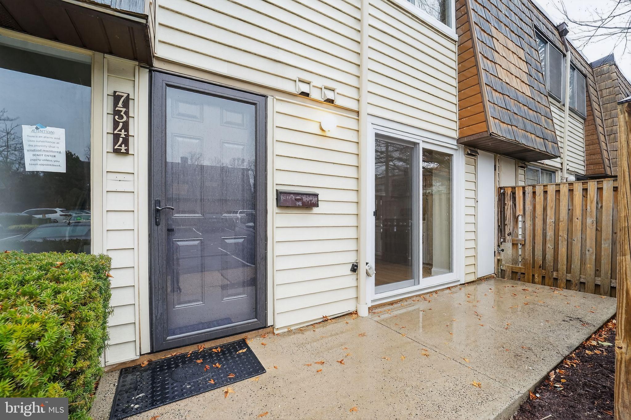 a view of a house with a door