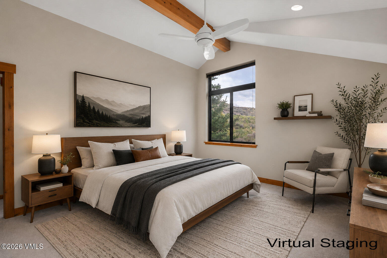 1015 West Wildwood Road, Unit F Avon, CO 81620 - Photo 19 of 35 a bedroom with bed and a flat screen tv