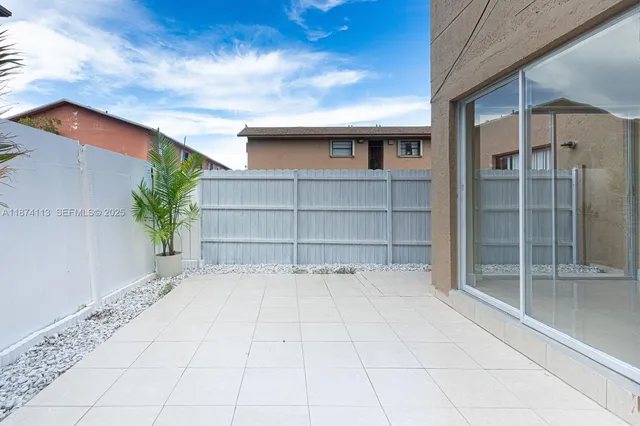 a view of a glass door