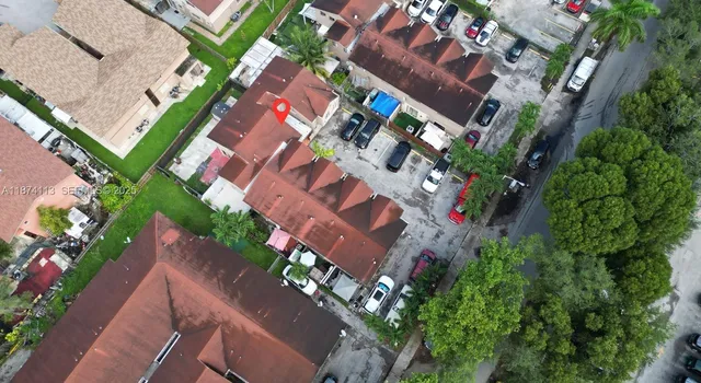 an aerial view of multiple house