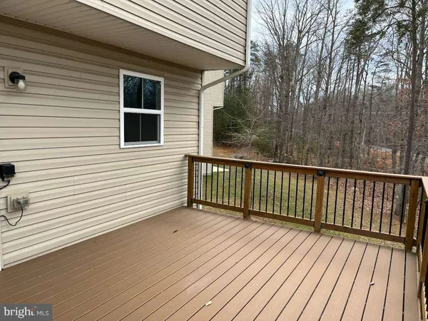 a view of wooden deck