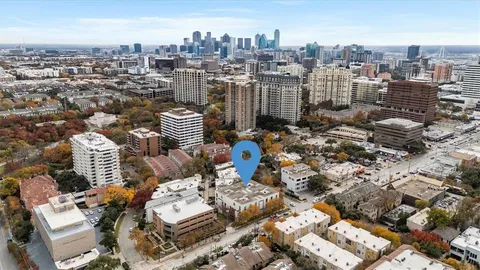 an aerial view of city