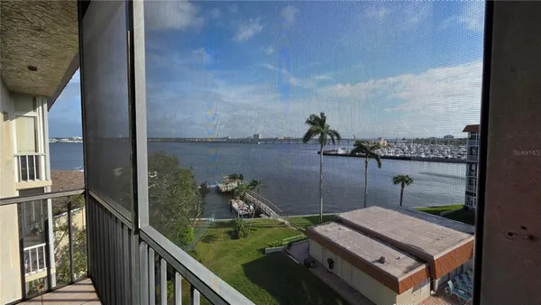 a view of a balcony