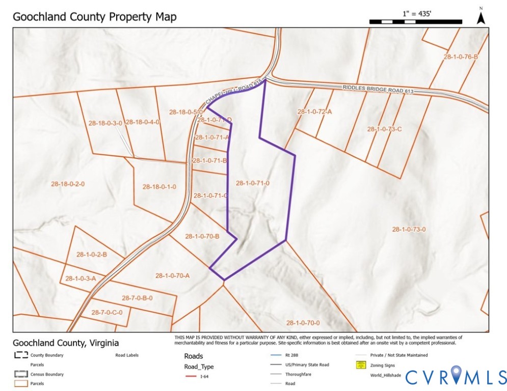 0 Riddles Bridge Road Goochland, VA 23063 - Photo 6 of 6 Goochland County Property Map. Displaying parcel b
