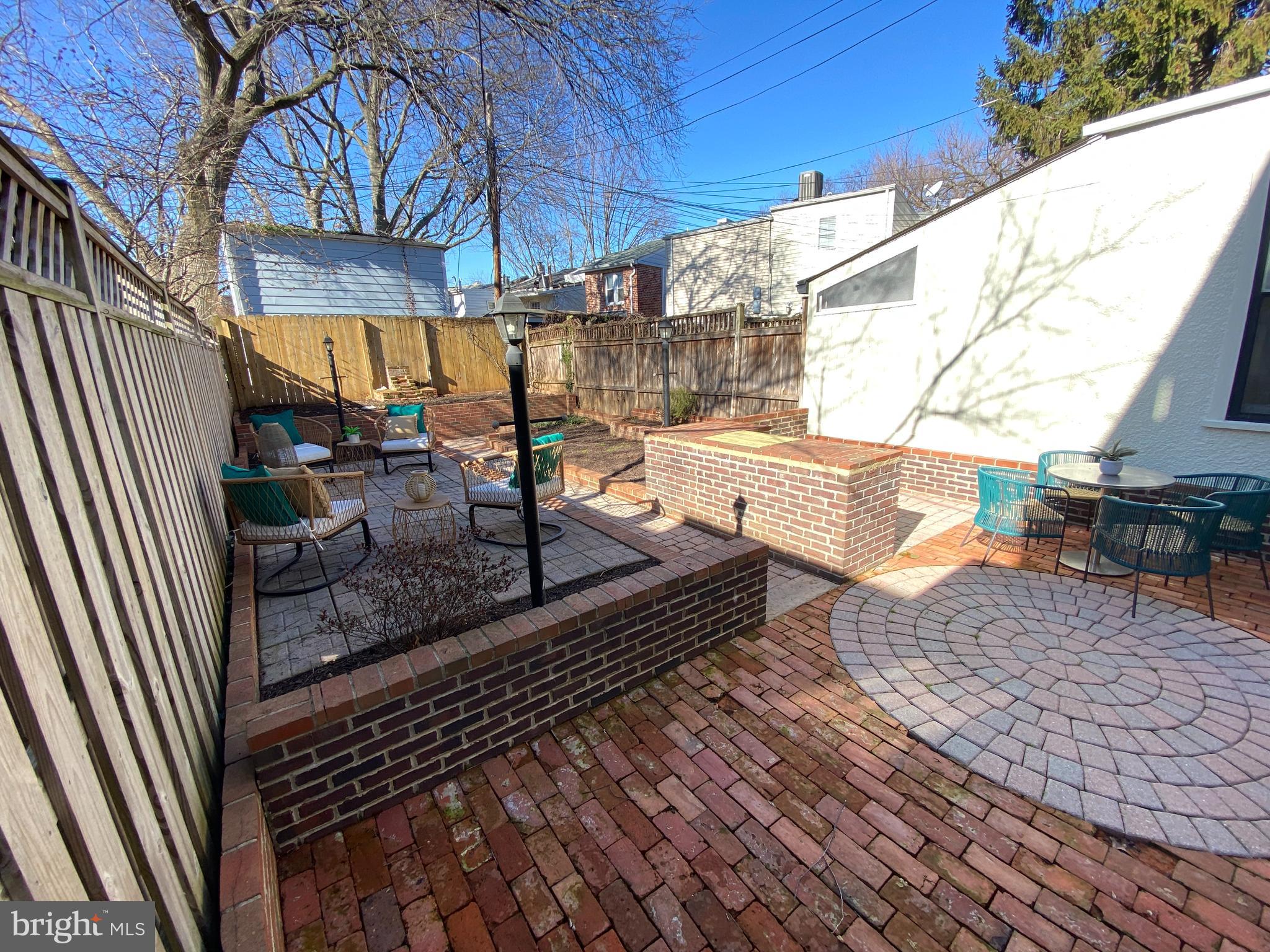 343 11th Street Southeast Washington, DC 20003 - Photo 16 of 37 MASSIVE brick patio w/multiple entertaining areas,