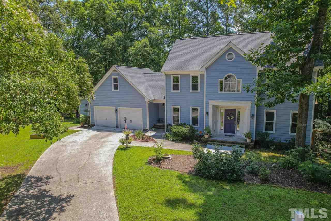 6108 Bur Trail Raleigh, NC 27616 - Photo 2 of 30 a aerial view of a house with swimming pool next to a big yard