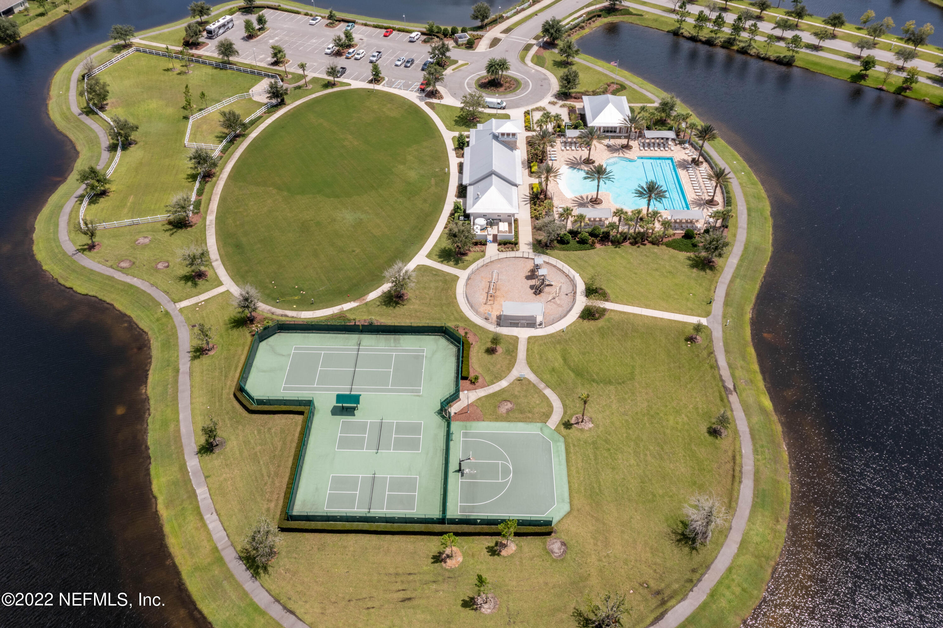 211 Orchard Lane St. Augustine, FL 32095 - Photo 52 of 59 an aerial view of a swimming pool