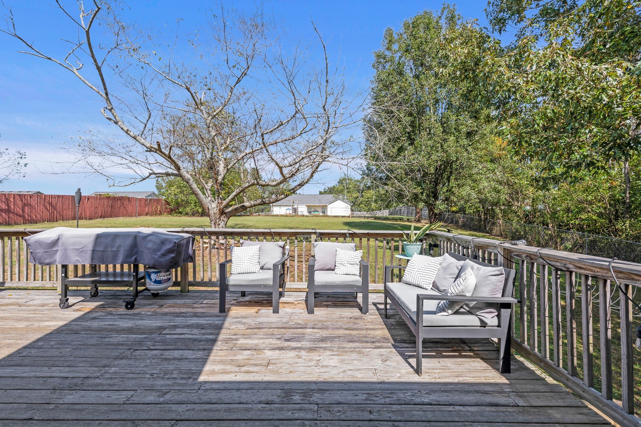 475 Wooten Road Clarksville, TN 37042 - Photo 25 of 29 Woods on right side of property. Extra-large deck perfect for entertaining.