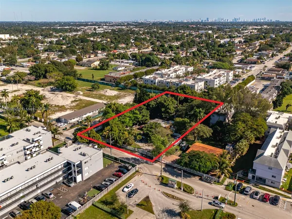 an aerial view of multiple house