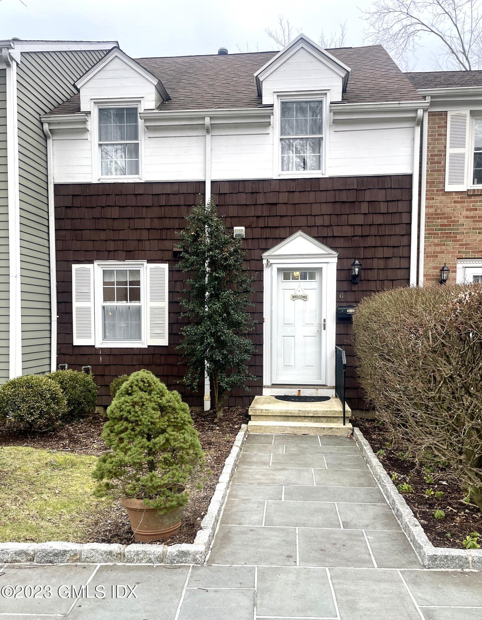 a front view of a house