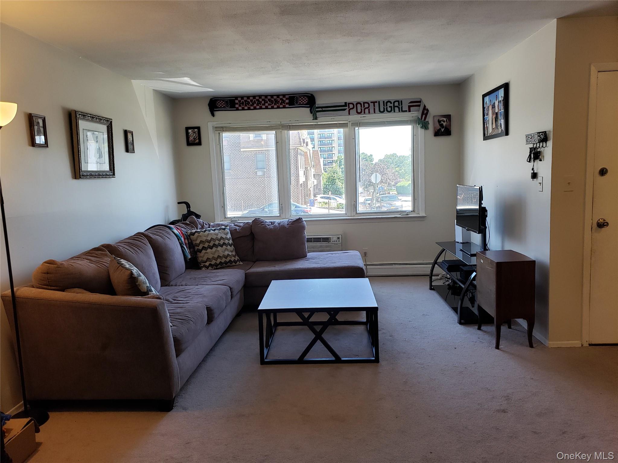 16-74 Bell Boulevard Queens, NY 11360 - Photo 15 of 20 Living area with light carpet and baseboard heating