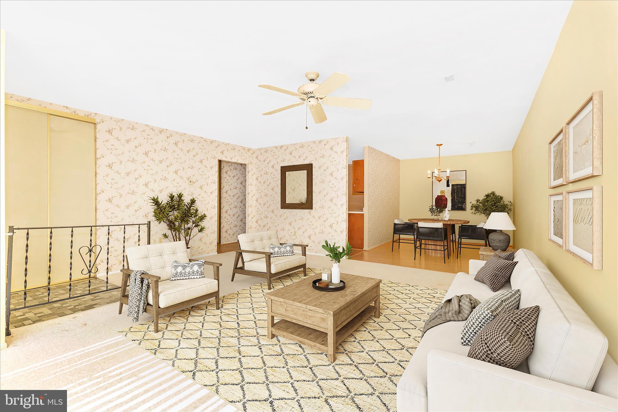 3116 Adderley Court, Unit 245C Silver Spring, MD 20906 - Photo 4 of 73 Living Dining Room Virtually Staged