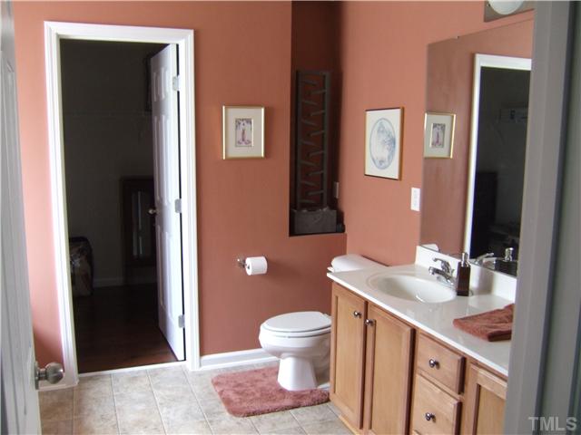3218 Dove Tree Lane Raleigh, NC 27610 - Photo 9 of 15 a bathroom with a sink a toilet and a mirror
